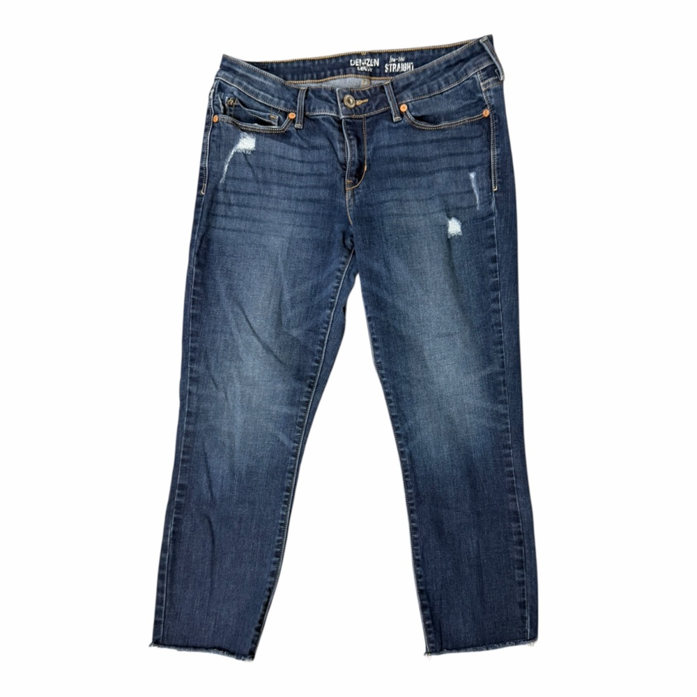 Denizen from Levi's Low RiseStraight Leg Jeans - Dark Indigo with Fading